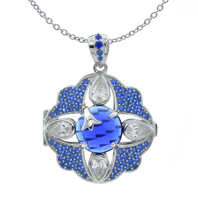 Women Blue Nano Pendant Locket