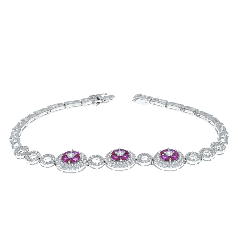 925 Triple Cluster Bracelet For Ladies