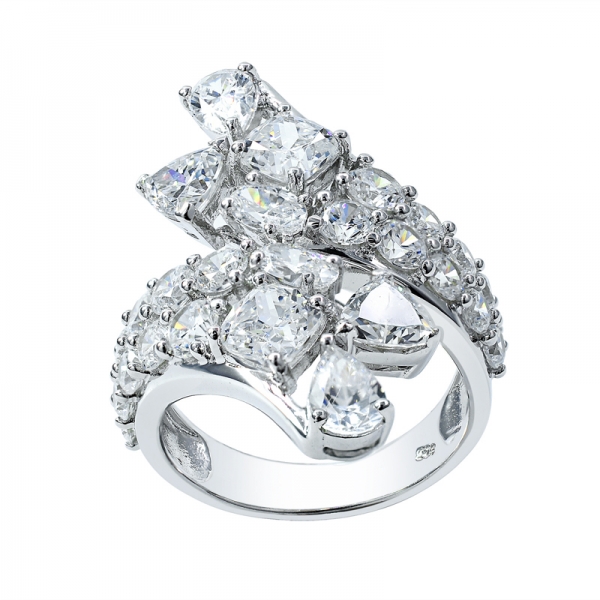 925 anel de prata esterlina com diamante rosa e diamante amarelo cz 