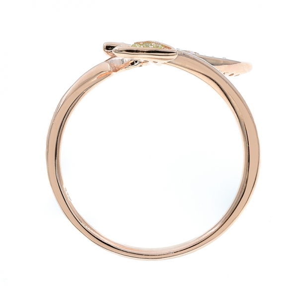 anel de prata banhado a ouro rosa 925 winsome 