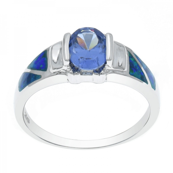 925 clássico anel de prata esterlina opala jóias 