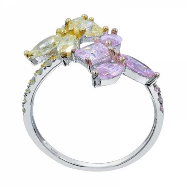 anel de fascinante prata floral paraiba 925 