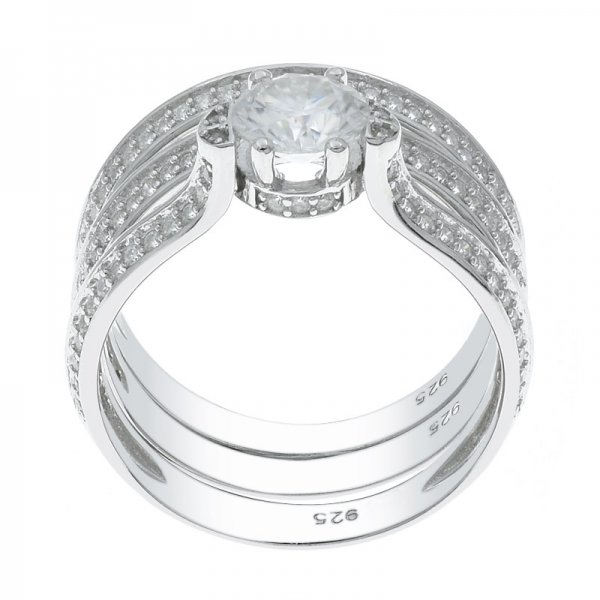 elegante 925 anel de senhoras destacável de prata 