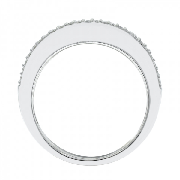 925 prata elegância intemporal branco cz anel 