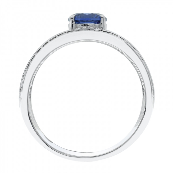 925 anel de prata esterlina configuração tanzanite cz anel 