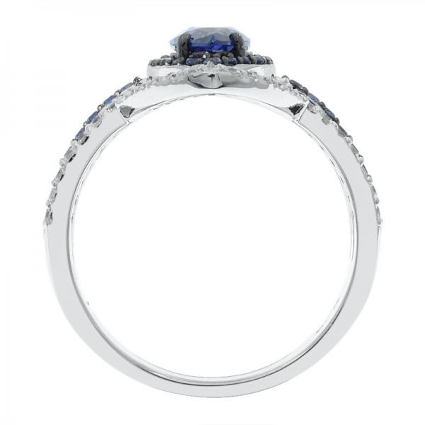 925 anel de halo graciosa marquise prata esterlina 