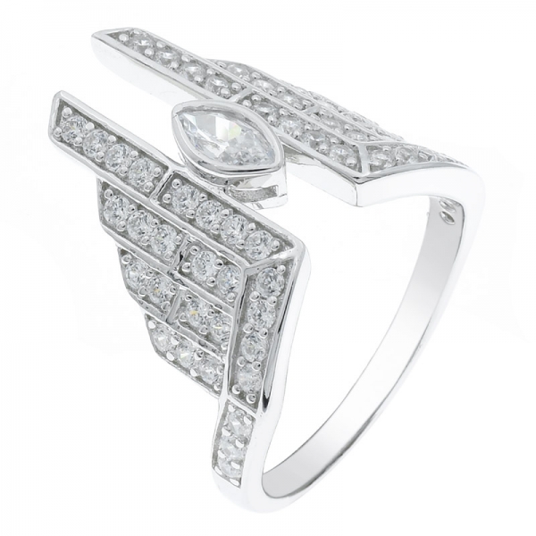 exclusivo lindo anel de prata 925 para senhoras 