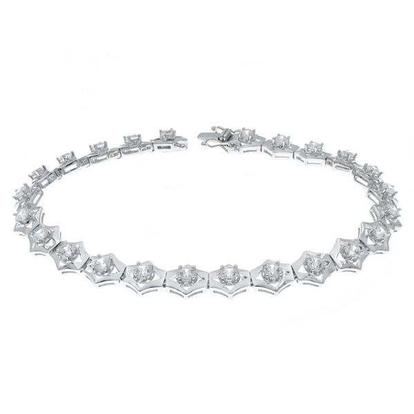china 925 prata cz jóias pulseira para senhoras 