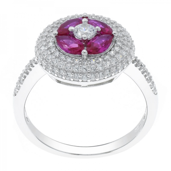 china 925 anel de jóias de prata corindo vermelho maravilhoso 
