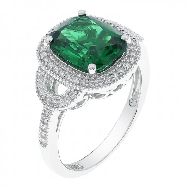 925 anel de nano verde prata esterlina fazendo suprimentos 