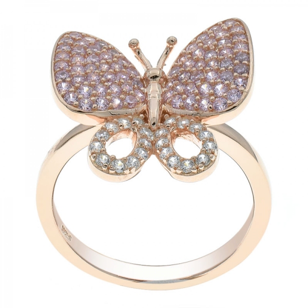 china 925 anel de borboleta de prata esterlina para senhoras 