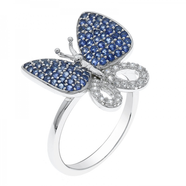 china 925 anel de borboleta de prata esterlina para senhoras 