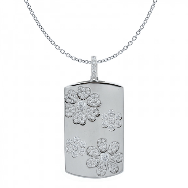 china 925 pingente de flor de prata esterlina charme 