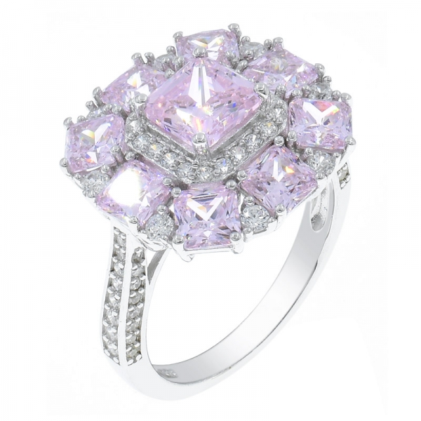 china 925 prata esterlina diamante rosa cz anel fazendo por eton 