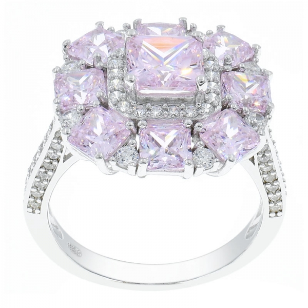 china 925 prata esterlina diamante rosa cz anel fazendo por eton 