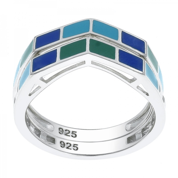 anel moderno da prata esterlina da forma 925 para senhoras 