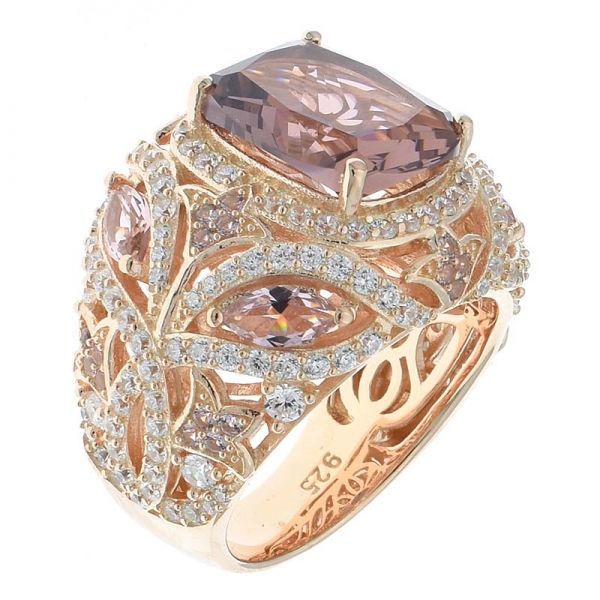 925 jóias anel de prata esterlina grande com tanzanite cz 