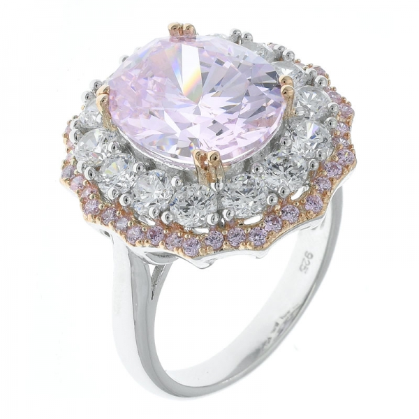 925 sterling silver oito pinos conjunto anel de jóias de flores 