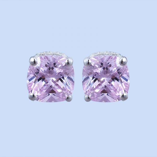 925 sterling silver solitaire diamante rosa conjunto de jóias 