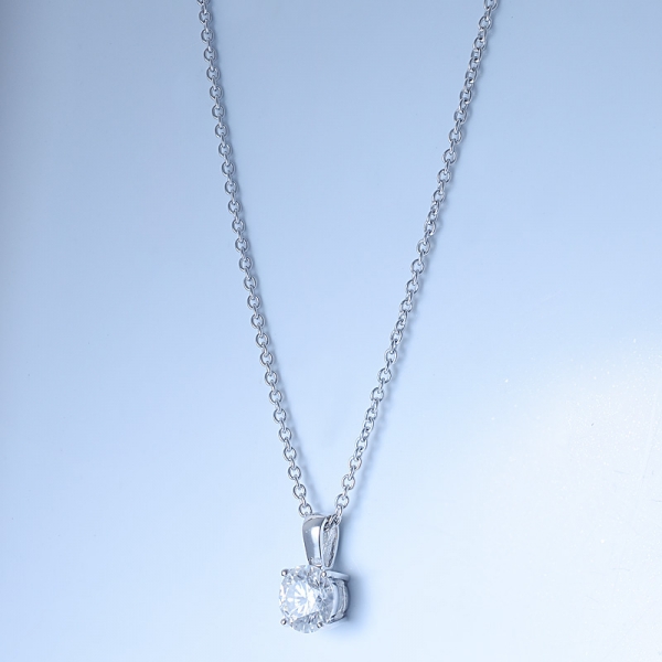 925 colar de jóias solitaire prata esterlina para as mulheres 