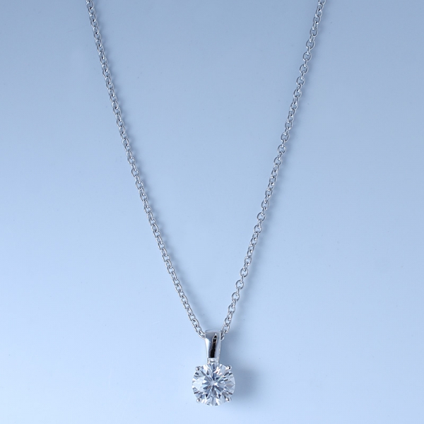 925 colar de jóias solitaire prata esterlina para as mulheres 