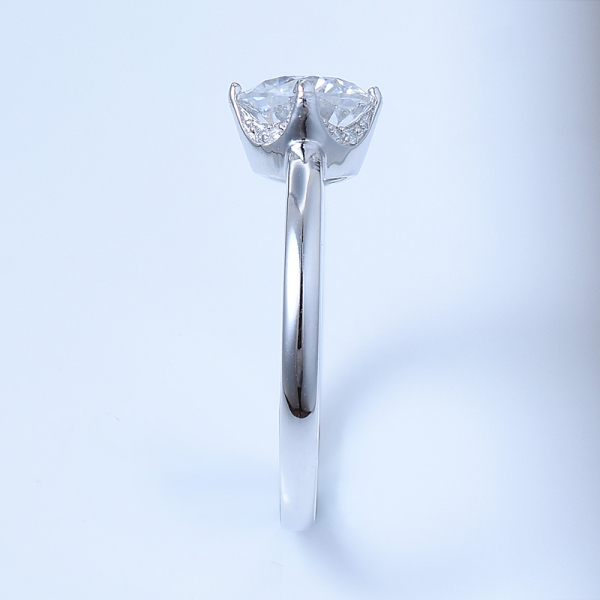 Anel de solitaire do acoplamento da prata 925 esterlina para senhoras 