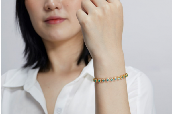 china winsome pulseira de jóias artesanal com paraiba yag 