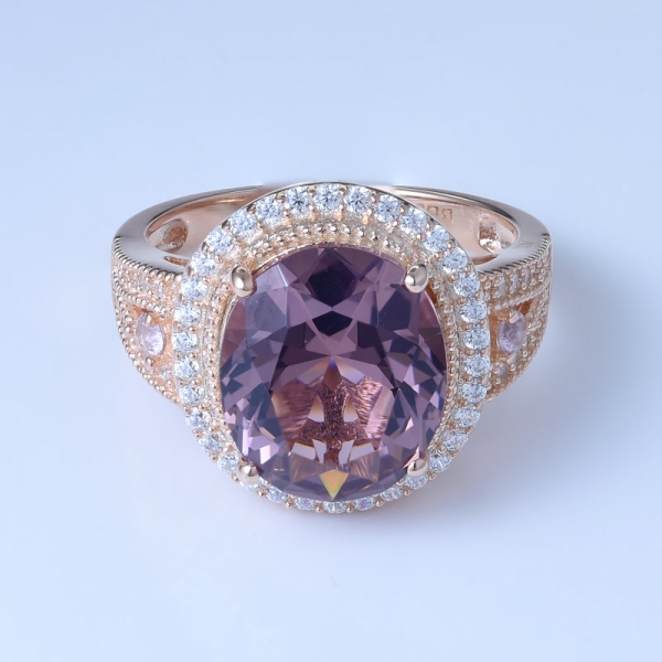 morganita ouro rosa 18k chapeamento sobre preços de anel de noivado de prata esterlina 