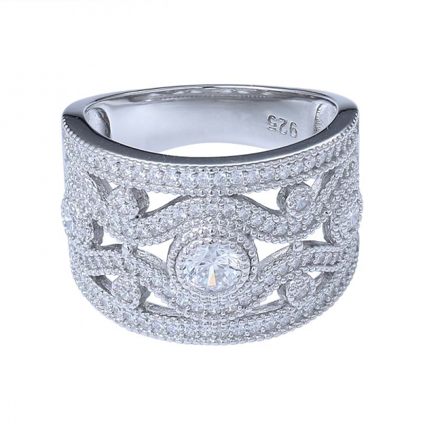 2020 venda quente 925 prata esterlina cz anéis de noivado de diamante para casal 