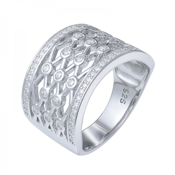 prata esterlina jóias artesanais rodada cortar anéis de noivado de filigrana 