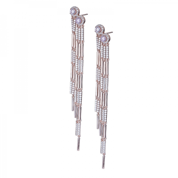 top design personalizado moda cz brincos de prata de cristal para as mulheres 