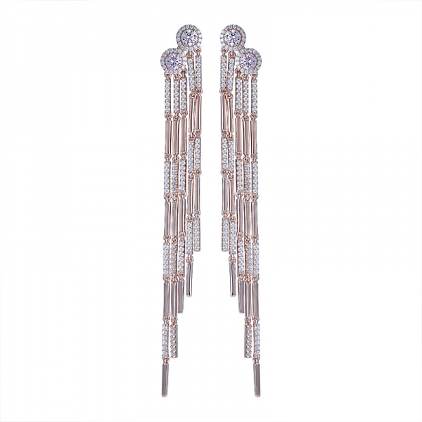top design personalizado moda cz brincos de prata de cristal para as mulheres 