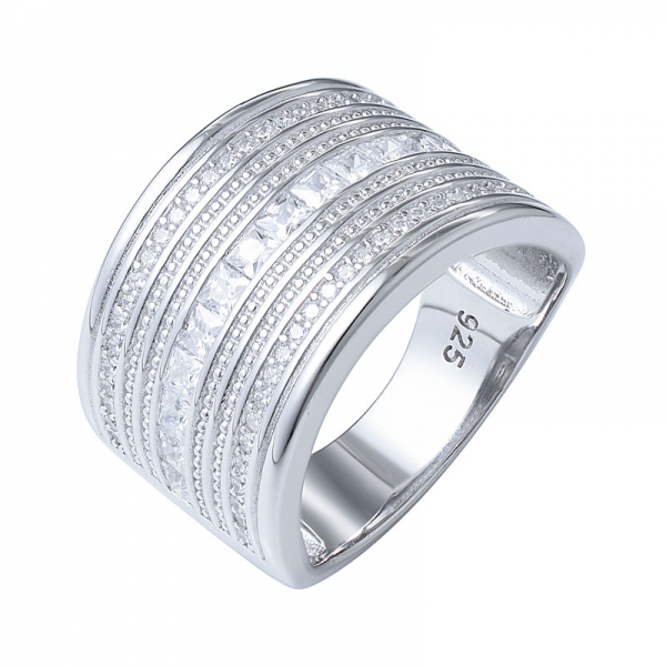 liga de chapeamento de ouro branco atemporal encantador cz anéis 925 anel de casamento de noivado 