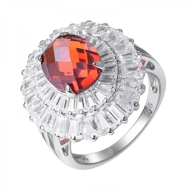 joia oval de opala rosa de alta qualidade para senhoras anel de prata esterlina de noivado 