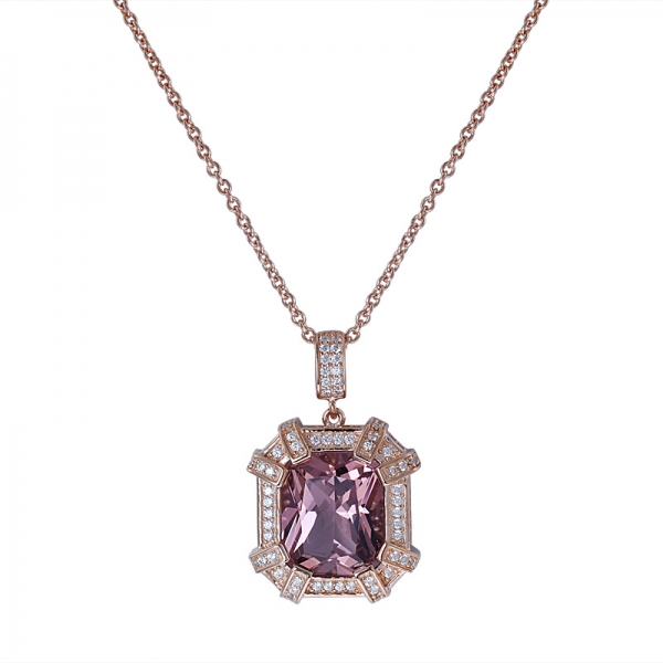 conjunto de joias com pingente de pedras preciosas para casamento de núpcias prata roxo ametista 