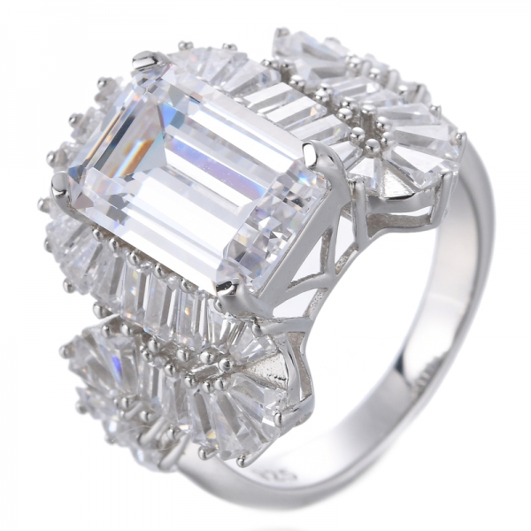 anel de coquetel feminino de diamante redondo
 